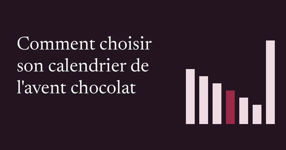 Calendrier de l'avent avec des chocolats posé sur une table de fête